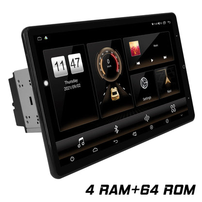 13.3" Android 4GB RAM+64GB ROM Universal Rotatable Double Din Head Unit with Carplay FM/AM Navigation Support Rear Camera Bluetooth Call