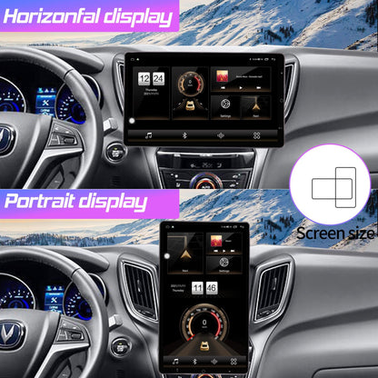 13.3" Android 4GB RAM+64GB ROM Universal Rotatable Double Din Head Unit with Carplay FM/AM Navigation Support Rear Camera Bluetooth Call