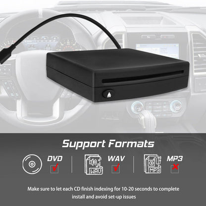 External USB Interface DVD recorder OE Integrated Portable CD Player for Car Radio display picture