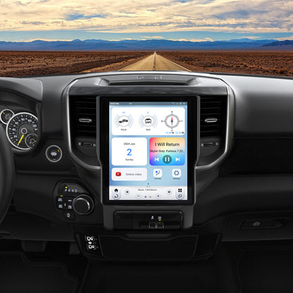 Linkswell 2019-23 RAM T-Style Gen 6 Car Radio Actual Installation Chart