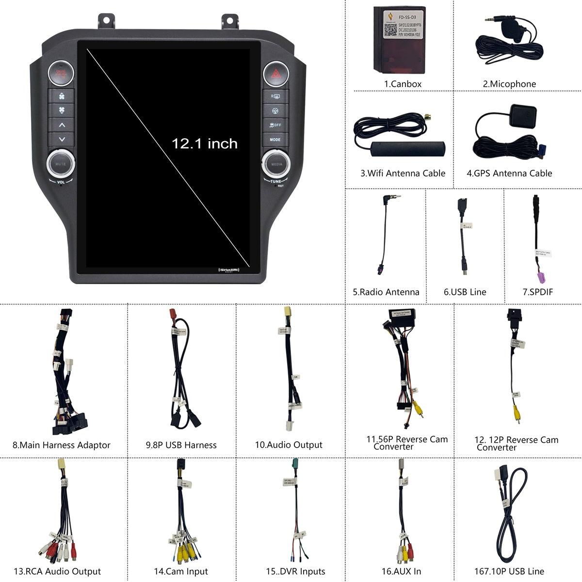 Linkswell 2015-2023 Ford Mustang Gen 5 T-Style 12.1 inch Car Radio display picture