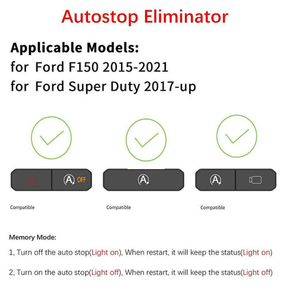 2015-2021 Ford F150 / 2017-up Ford Super Duty Autostop Eliminalor